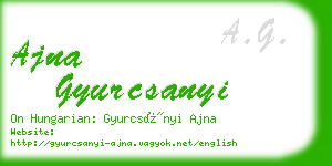 ajna gyurcsanyi business card